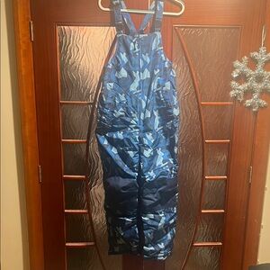 Lands' End Blue Patterned Kids Snowsuit Snow Bib